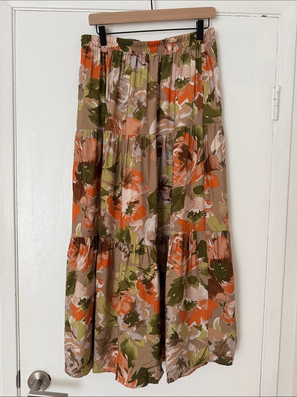 Floral Tiered Maxi Skirt